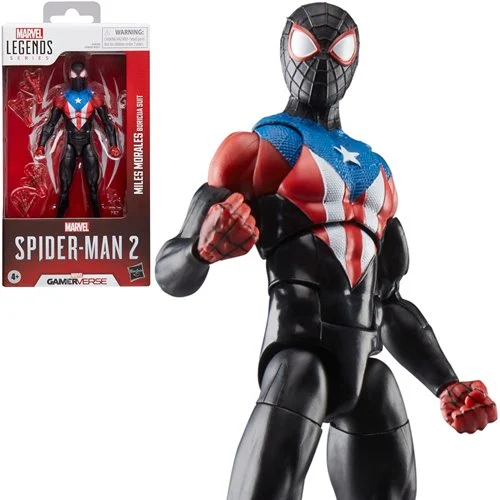 Spider-Man Marvel Legends Series GameVerse Miles Morales Boricua Suit 6-Inch Action Figure