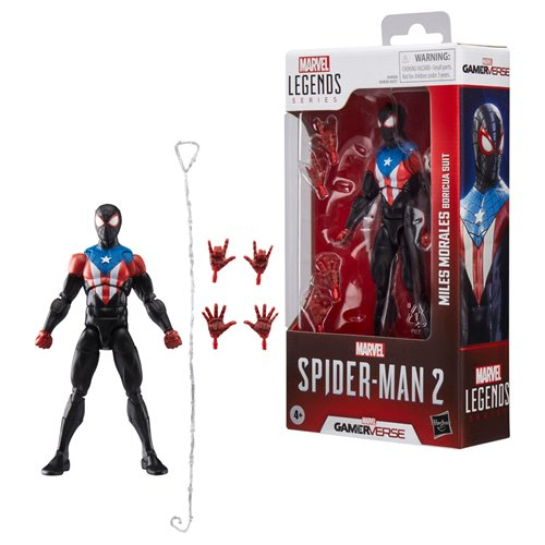 Spider-Man Marvel Legends Series GameVerse Miles Morales Boricua Suit 6-Inch Action Figure