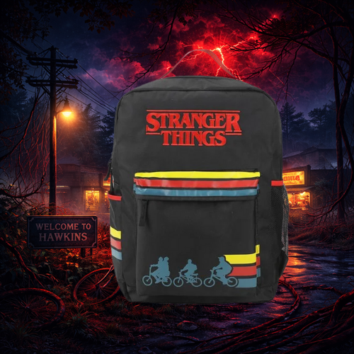 Stranger Things Bike Ride Printed Backpack