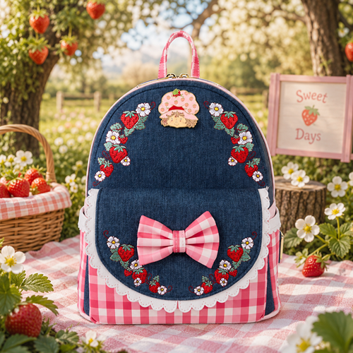 Strawberry Shortcake Denim Gingham Mini-Backpack