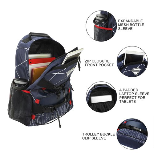 Superman Lightning Pattern Backpack