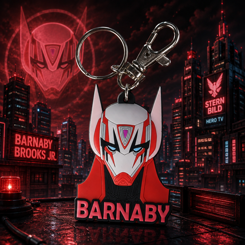 TIGER & BUNNY BARNABY HELMET PVC KEYCHAIN