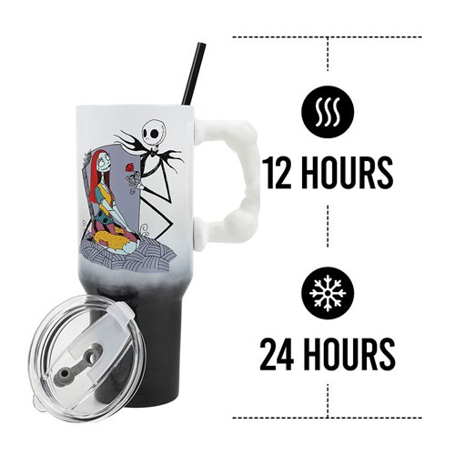 The Nightmare Before Christmas Jack and Sally 40 oz. Stainless Steel Tumbler
