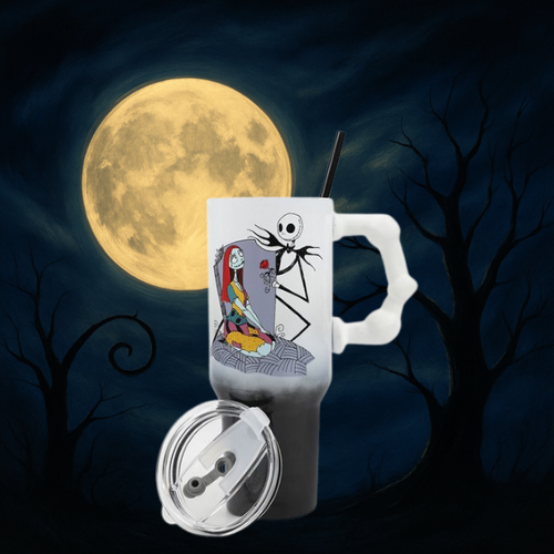 The Nightmare Before Christmas Jack and Sally 40 oz. Stainless Steel Tumbler