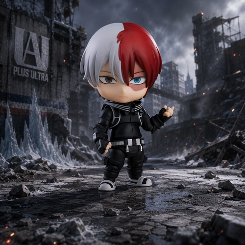 My Hero Academia The Movie: World Heroes' Mission Shoto Todoroki Stealth Suit Ver. Nendoroid