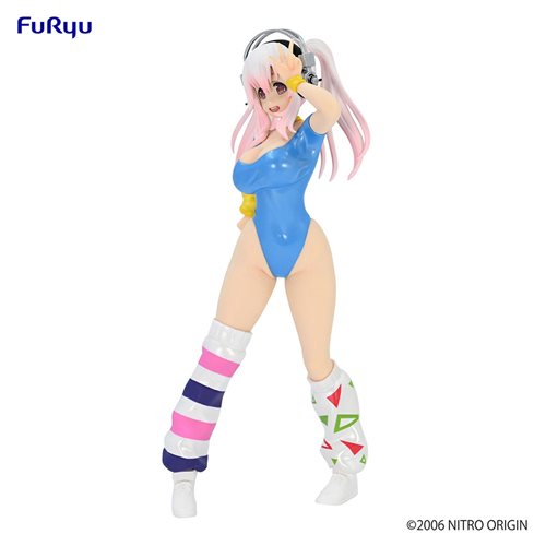 Super Sonico Concept 80's Another Color Blue Statue