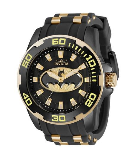 Invicta DC Comics Batman Men's 50mm Limited Edition Black/Gold Watch