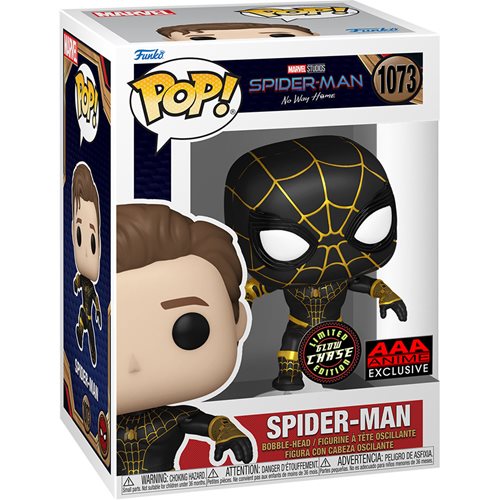 Funko POP! Spider-Man: Unmasked Spider-Man Black Suit - AAA Anime Exclusive